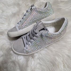 Mi.iM Silver Rhinestone Women's Sneakers